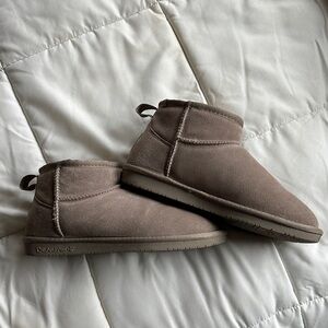 BearPaw Women's Taupe Ankle Booties